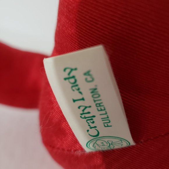 Crafty Lady Red Stuffed Teddy Bear Firm Chubby Plush Bear Sits On Its Own - Picture 6 of 11